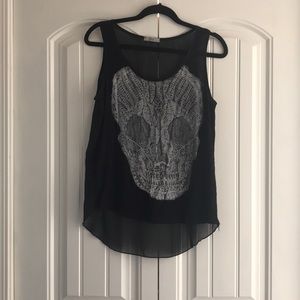 ISSI brand skull tank top